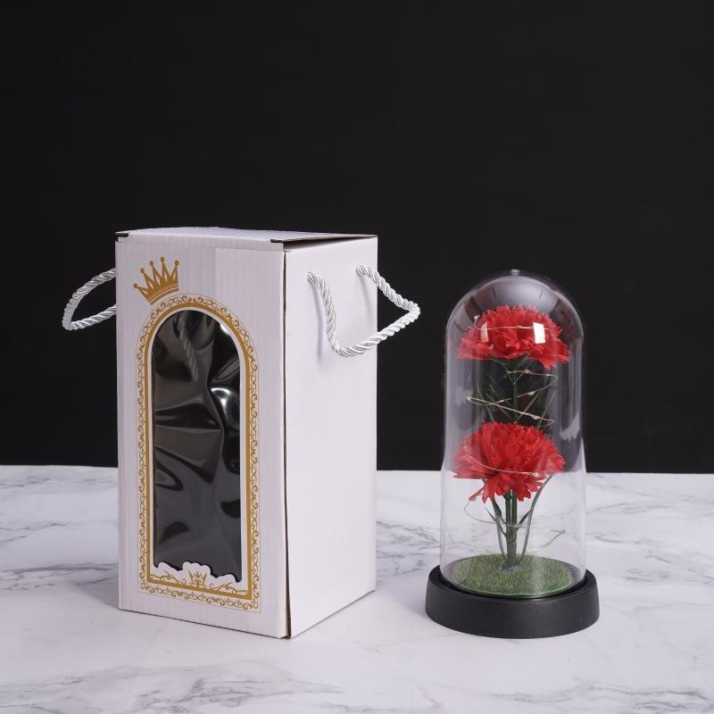 Carnation Ornament Mother's Day Valentine's Day Birthday Creative Soap Flower Ornament Night Light