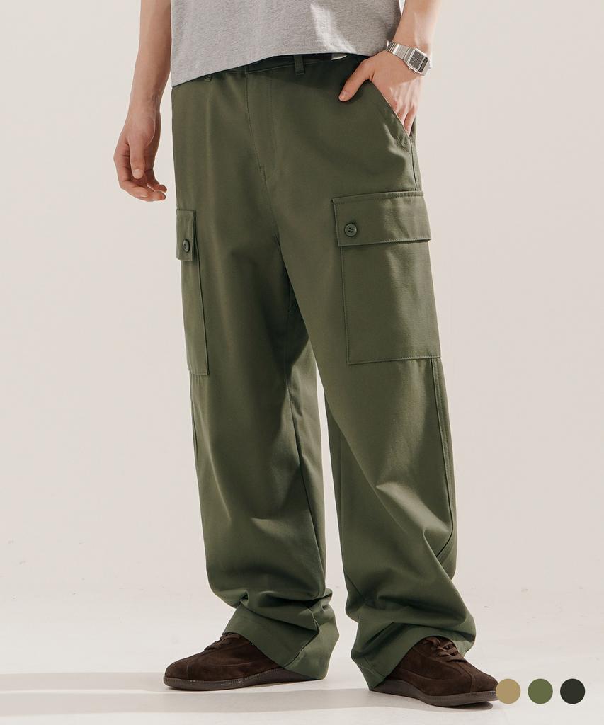 PERSTEP New Line Cargo Wide Work Pants Khaki Jylp4694