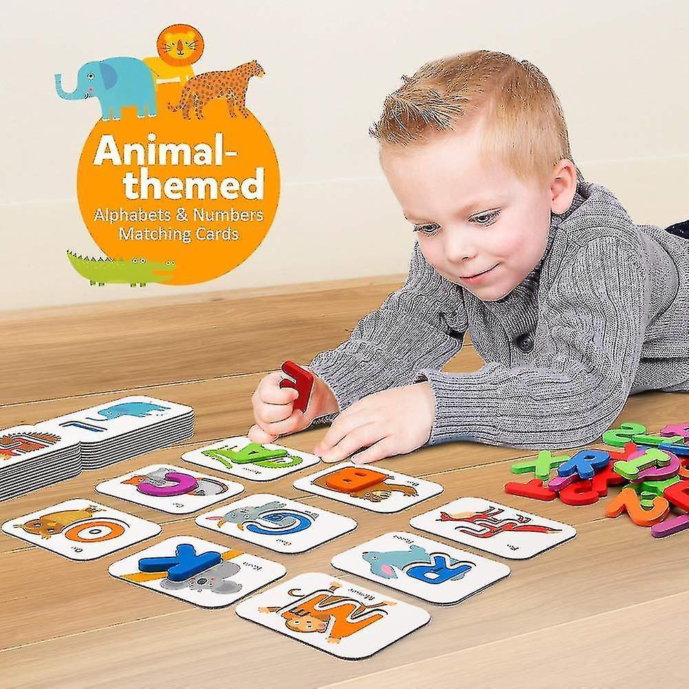 Numbers And Alphabets Flash Cards Set, Abc Wooden Letters And Numbers, Puzzle Game Educational Toys