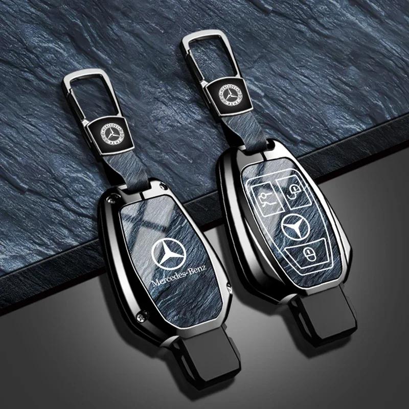 Car Sticker For Benz Zinc Alloy Car Key Protector Key Case Cover Shell For Mercedes Benz B C E Class GLS GLA GLK GLC CLA AMG W20