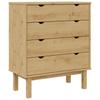 vidaXL Schubladenschrank OTTA 76,5x39,5x90 Cm Massivholz