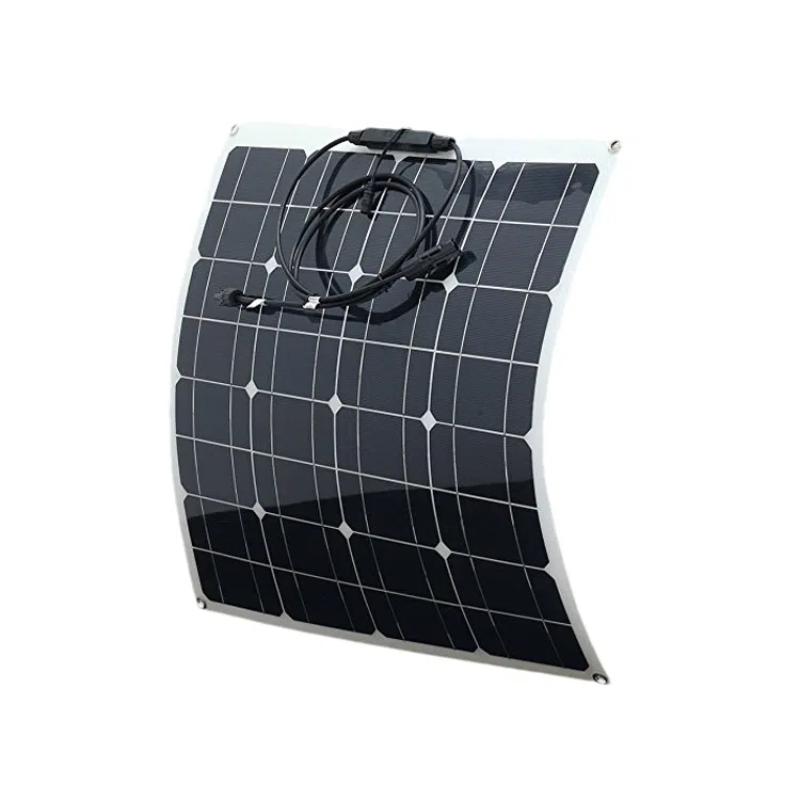 Venkovní monokrystalický 50W poloflexibilní solární panel Panel pro výrobu solární energie Fotovoltaický modul