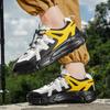 Light luxury four-season retro running shoes low-top leather large-size wide-head shoes all-terrain outdoor sports shoes