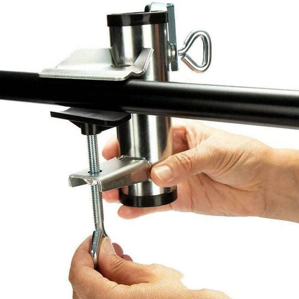 Adjustable Patio Umbrella Holder Easy To Install Deck Umbrella Stand Parasol Clamp  Fishing