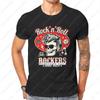 Gothic Rockabilly Rock and Roll Creative TShirt Cool Men Skull Dice Rockers Graphic Tshirts Male Fashion Hip-hop Tops XS-4XL ...