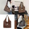 Trendy Street Style Black Brown White Summer Tote Bag For Daily Use