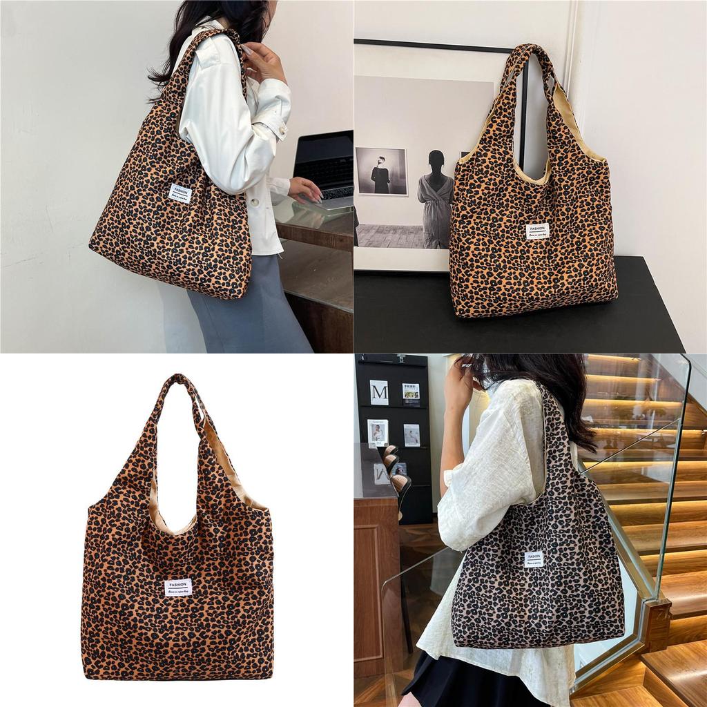Trendy Street Style Black Brown White Summer Tote Bag For Daily Use