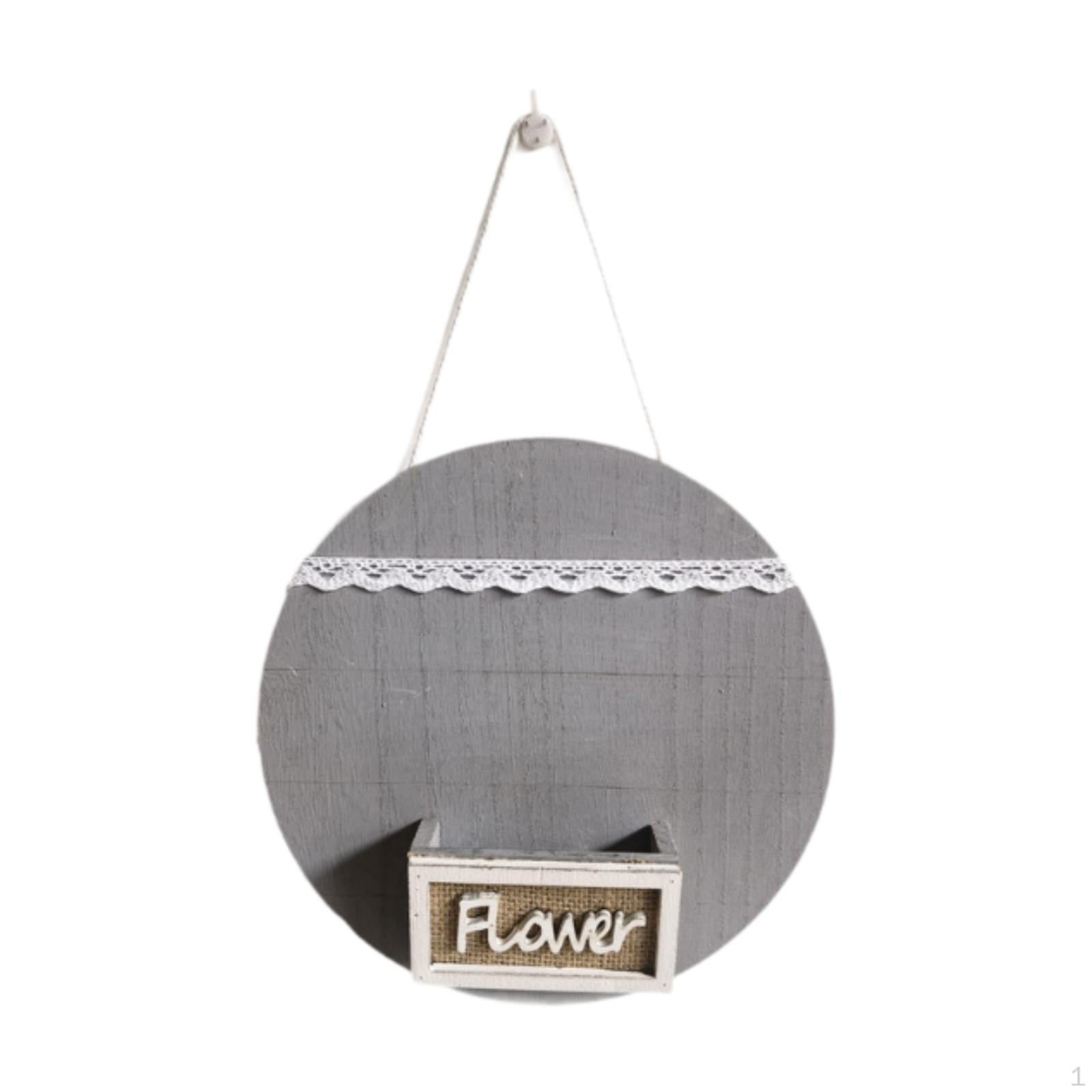 

Підвісний кашпо для настінного дисплею Дерев яне кріплення Контейнер для квітів Балкон і Ґанок Gray
