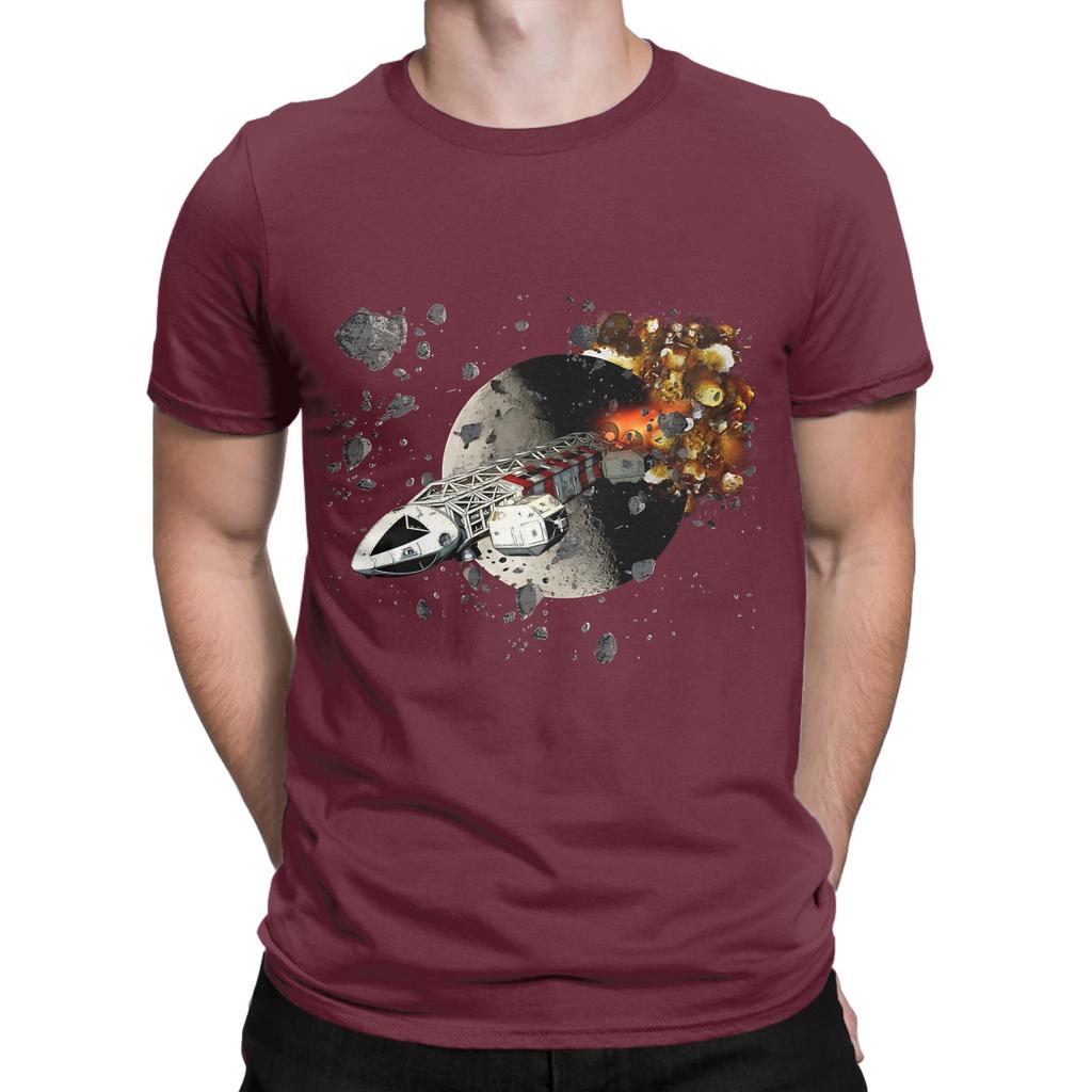 SPACE 1999 Fleeing the Explosion Funny 100 Cotton TShirt Space 1999 Tops Tees For Unisex