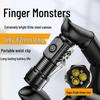 Three-Eyed Little Monster: Super Bright, Long-Lasting Multifunctional Flashlight with Magnet, Rechargeable and Explosion-Proof for Emergencies