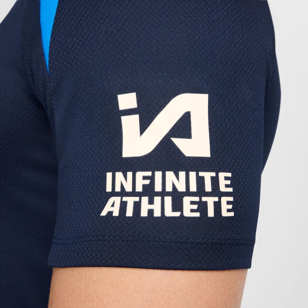 Nike Logo Printed Color Block Short Sleeve Crew Neck T-Shirt Men Tops Navy-Blue FN9813-454