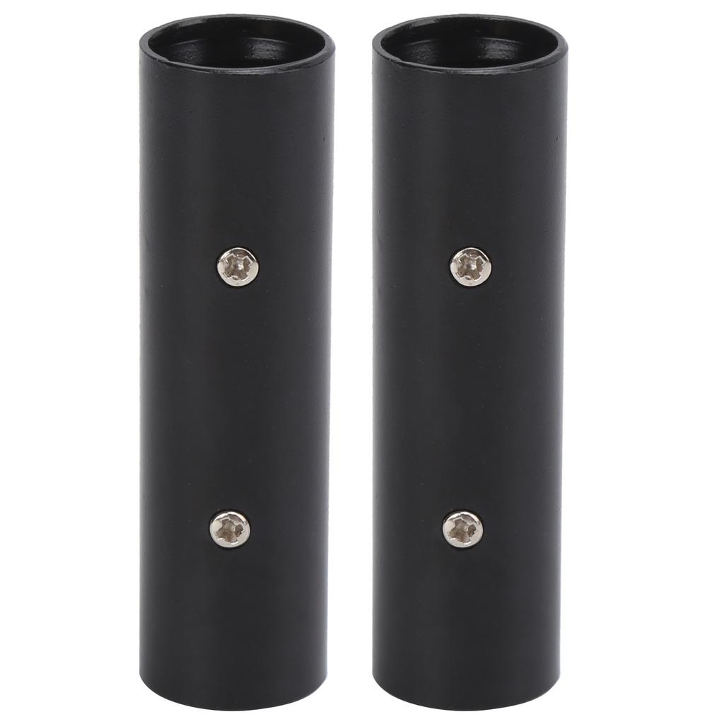2Pcs Audio Interface Adapter Zinc Alloy Shell XLR Male To Male Microphone Line ConnectorBlack