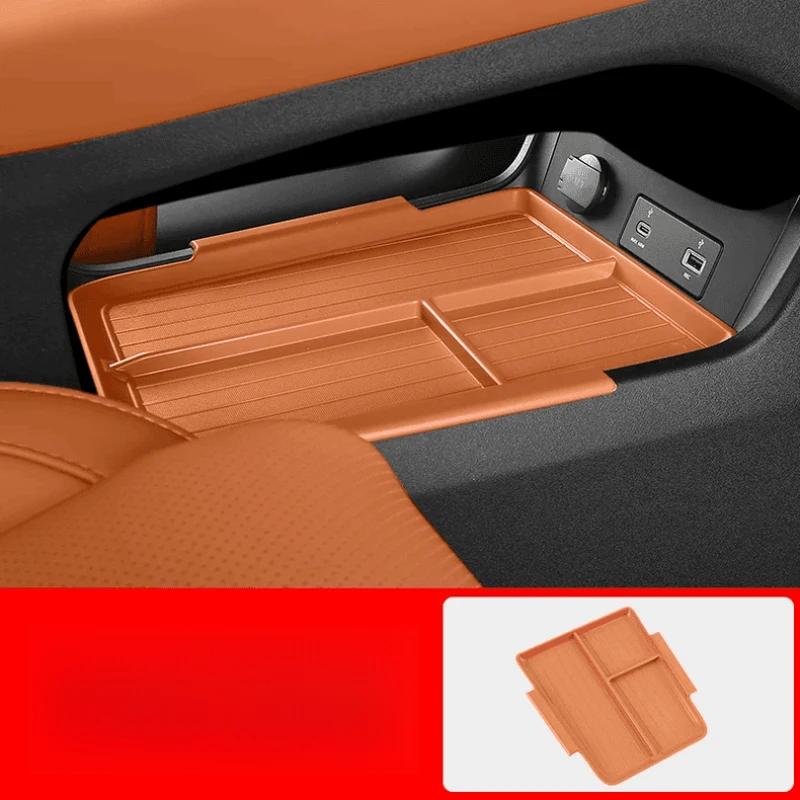 For Leapmotor C10 C16 2024 2025 Center Console Storage Box Car Central Lower Layer Tray TPE Organizer Accessories Tidying