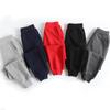 Sweatpants Dark Blue and Dark Gray Straight-leg Kids School Uniform Pants