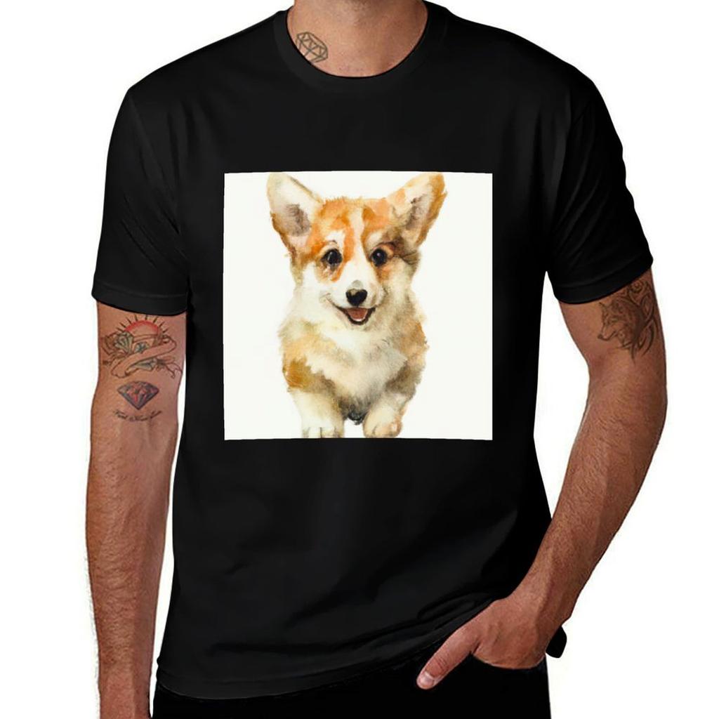 Cute Corgi Puppy 7 T-Shirt Man T Shirts for Men T Shirts with Prints T Shirts Designer T-Shirt