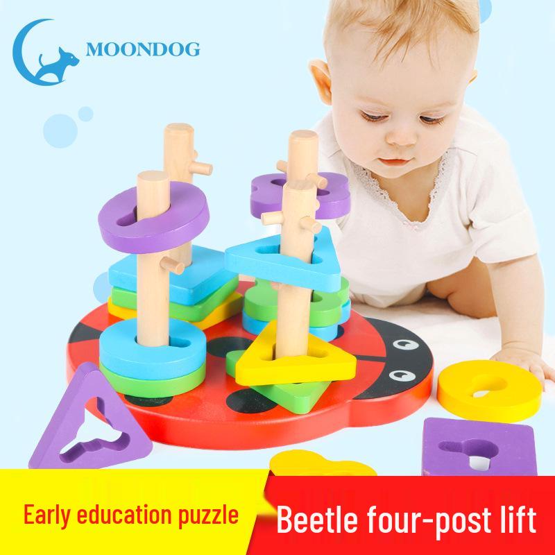 

Montessori Children s Geometric Building Blocks & Beetle Matching Set