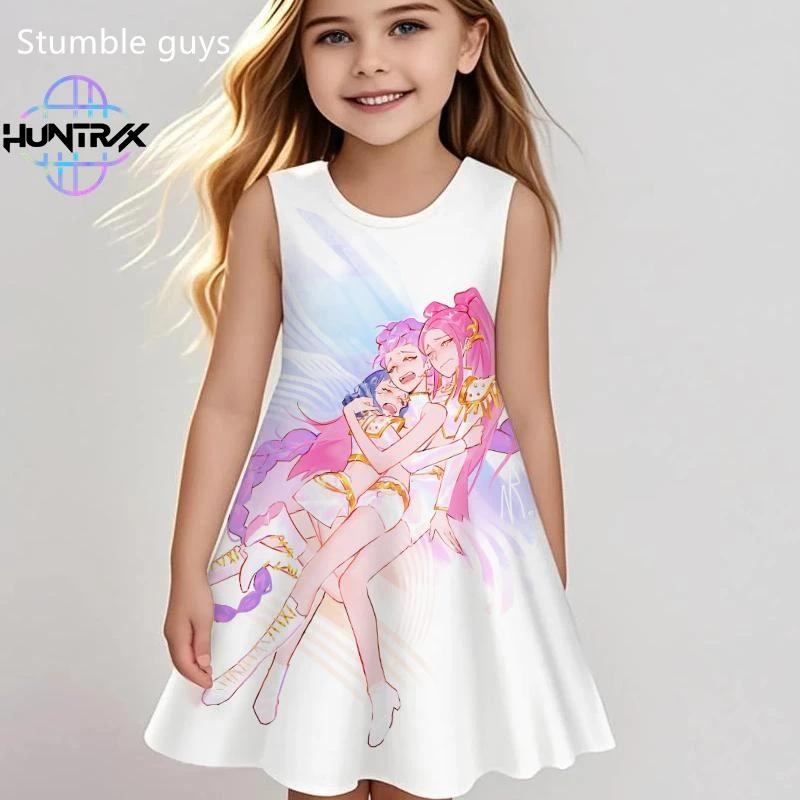Children's Fashion Printed Clothing Casual Versatile Dresses Girls