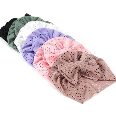 Summer Bow Baby Turban Hat Soft Elastic Baby Bonnet Hat For Newborn Girls