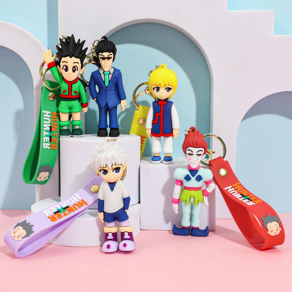 Anime Hunter x Hunter Keychain, Cosplay GON·FREECSS Doll Killua Figure Keyrings Car Bag Key Chain Accessories Wholesale
