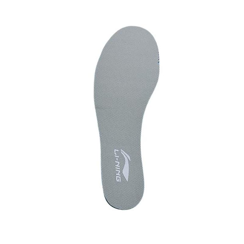 Li Ning Shock Absorbing Breathable Sweat Absorbing Soft Rebound Polyurethane Insole Unisex Insoles Gray Blue AQAM055