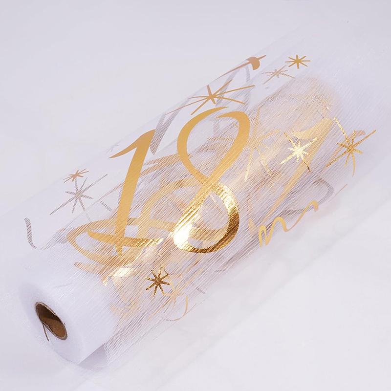 18. lesklé zlaté narozeninové narozeninové potahy na stůl Dekorace na oslavu k narozeninám pro dospělé