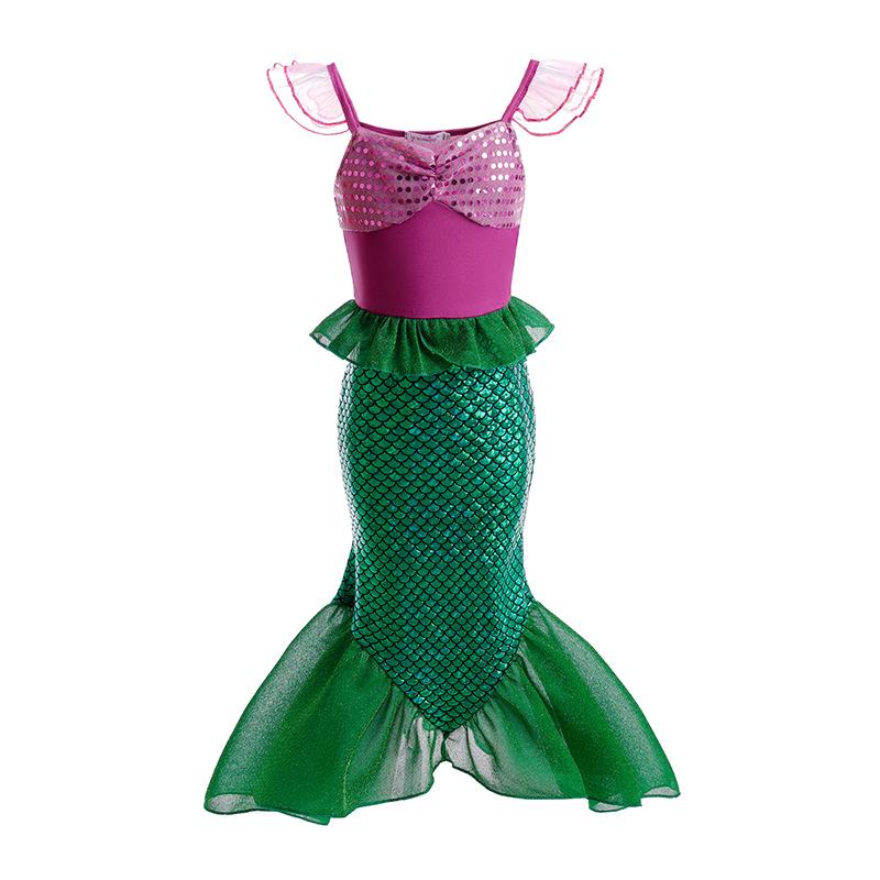 

Children s Mermaid Princess Dress - European & American Style Christmas Halloween Skirt 150cm