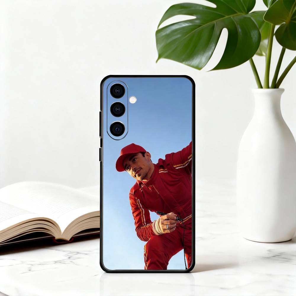 Monaco C-Charles L-Leclerc CL Phone Case For Samsung Galaxy A73,A72,A71,A70,A53,A52,A51,Soft Silicone Black Cover