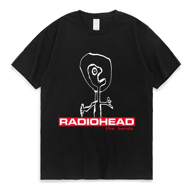 2026 Maglietta Radiohead Maglietta Classica Retro Tour Nordamericano Rock Uomo e Donna Magliette Uomo Hip Hop Street Casual Top T-shirt a Maniche Corte