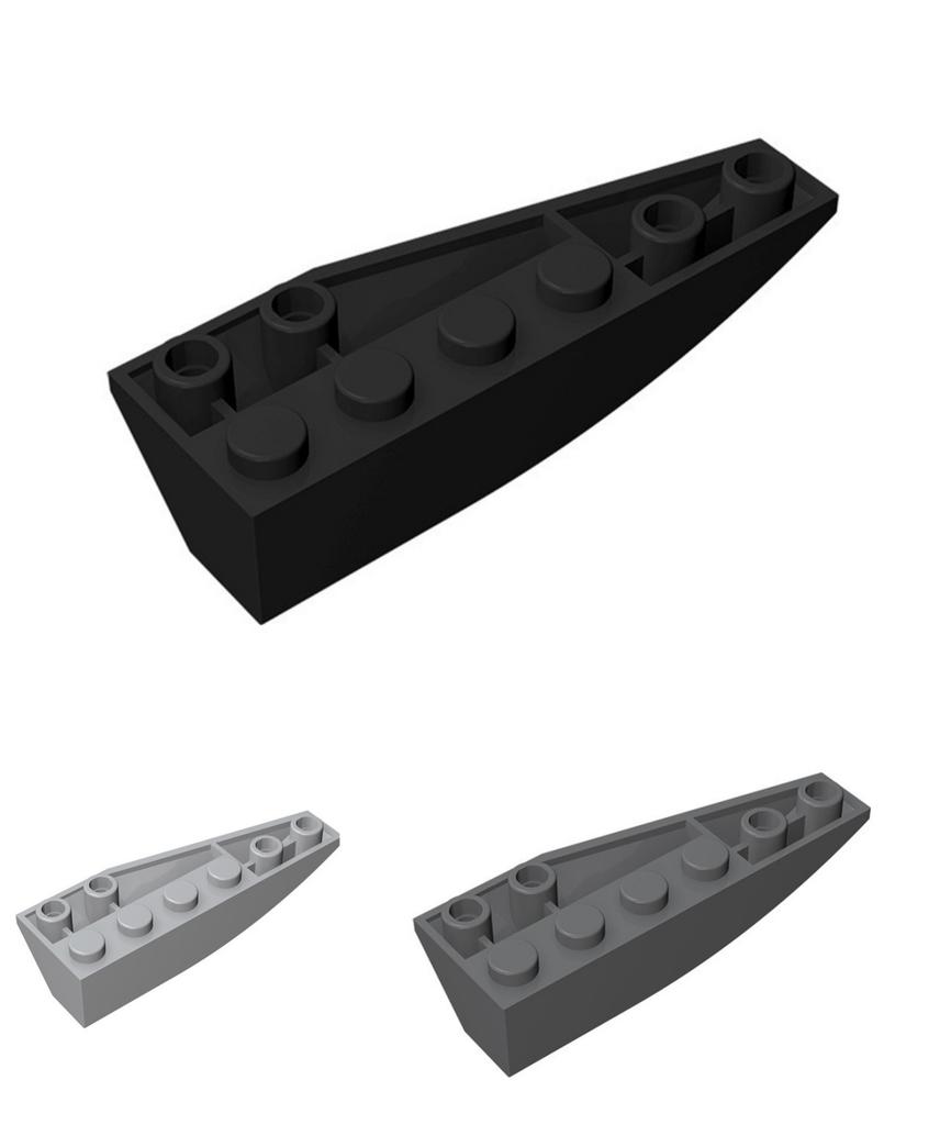 50g/20pcs 41765 Wedge Curved Inverted 6x2 Right Constructing Block Moc Tool Accessories Compatible with with Brick Youngsters Toysets Gi