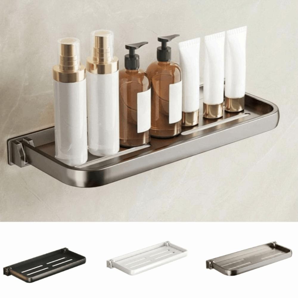 Space Saving Storage Shelf Thickened Wall Storage Rack Bathroom Folding Rack RV Storage