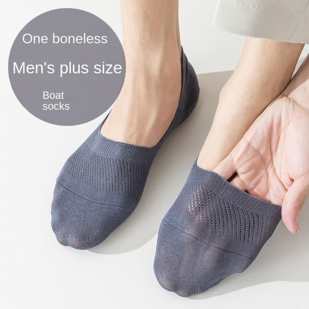

Invisible Summer Outdoor Shallow Mouth Cotton Boat Socks Short Ankle Socks Men Hosiery Mesh Socks