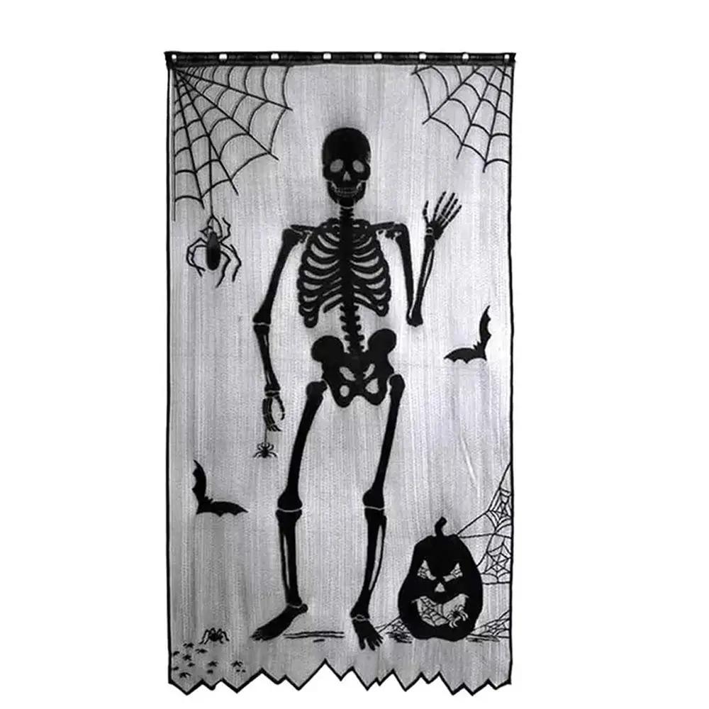 1pc Halloween Decoration Table Runner,Spider Web Black Lace Table Runner for Kitchen Dinner Table,Halloween Decoration Indoor