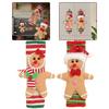 Christmas Cookie Man Refrigerator Handle Covers Set of 2 Fabric Protective Covers for Fridge Oven Microwave Dishwasher Handles