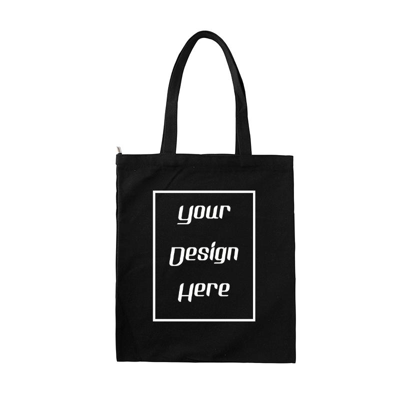 Fashion Canvas Shoulder Bag Customized Print Canvas Shopping Bag Casual Large Capacity Schoolbag Tote Bag