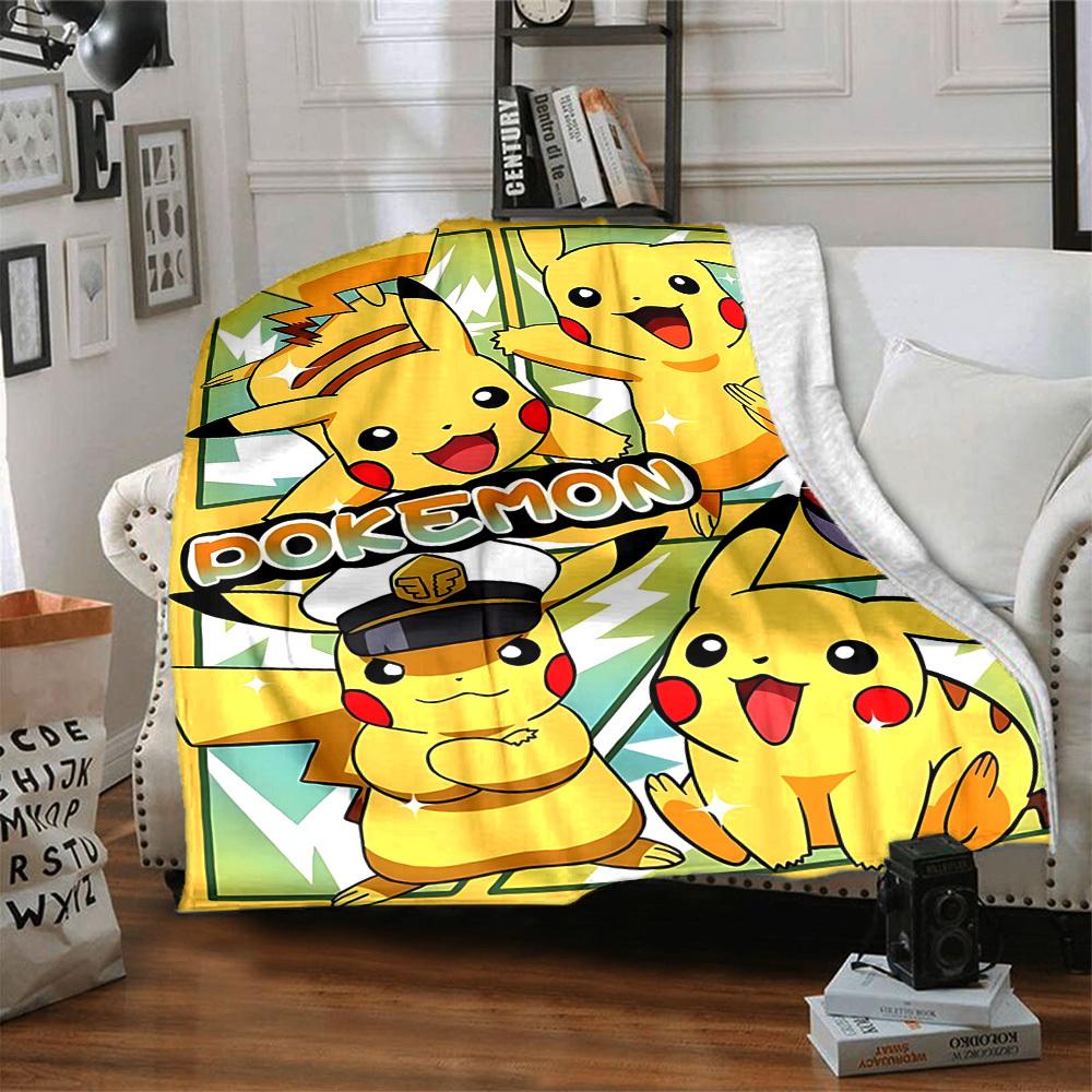 1pc Pikachu, Pokémon Blanket Versatile for Couch, Office Bed