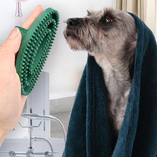 Pet Wash Brush Ergonomic Design Long-term Use Hair Removal Gentle Silicone Bristles Cat Massage Comb for Pet