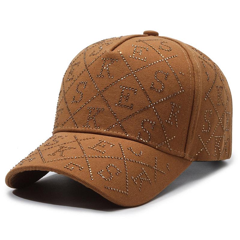 

Весенне-летняя бейсболка со стразами и буквами, женская солнцезащитная кепка с солнцезащитным козырьком, женская панама с хвостиком, кепка с козырьком кофейный