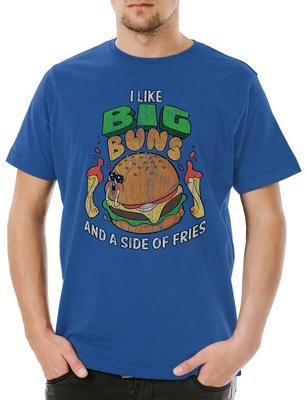 Ich mag große Brötchen Herren T-Shirt Grillen Barbecue Grill Chef Master Burger BBQ
