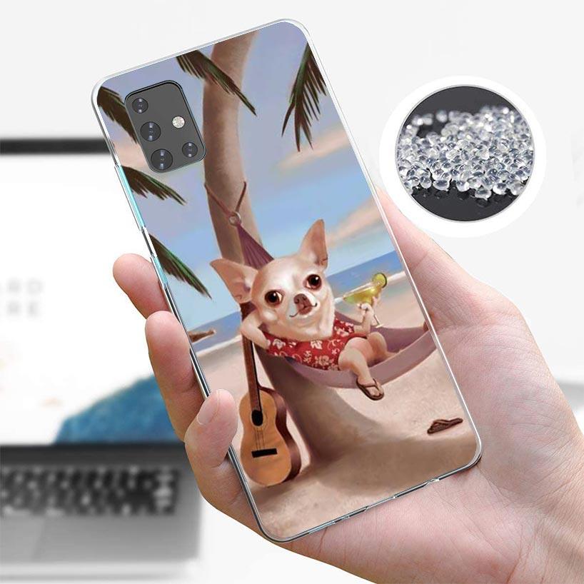 Chihuahua Puppy Teacup Dogs Case Phone Cover for Samsung Galaxy A52 A51 A50 A42 A32 A22 A12 A02S A72 A71 A70 A41 A31 A21S A40 A3