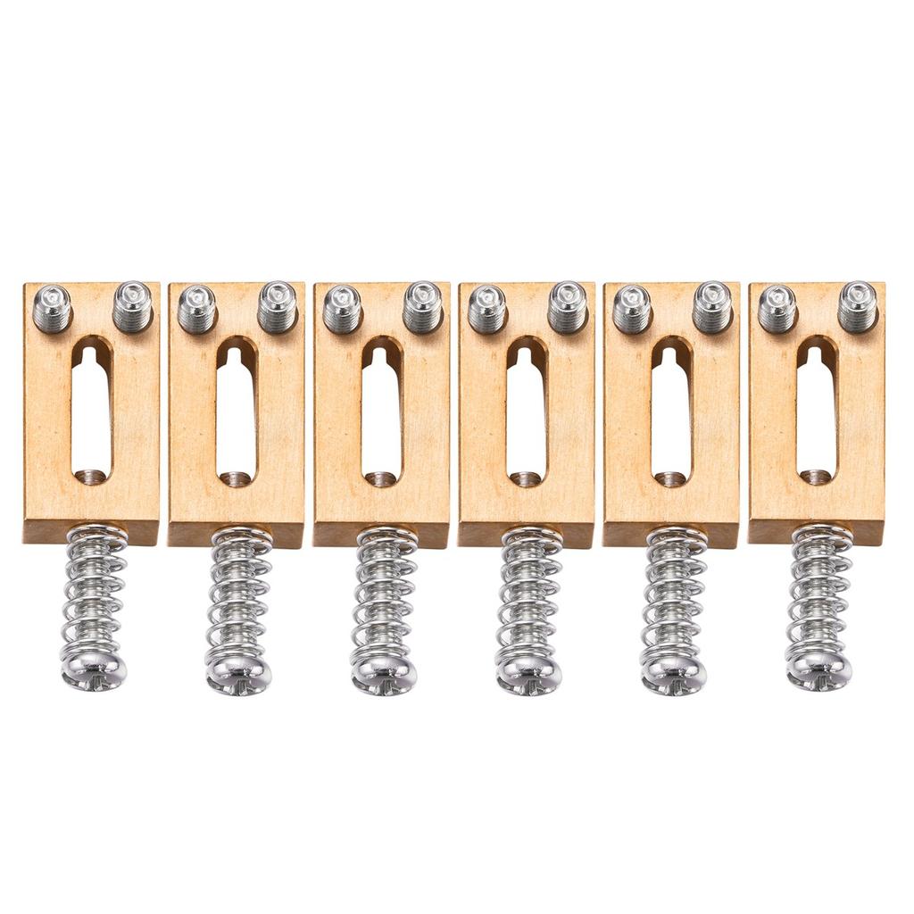 6 10.5MM String Spaces Solid Brass Electric Guitar Bridge Code Code Pull Code String Saddle for Fender