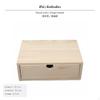 3tier Firm Wood Desktop Drawer Organizer, Stackable Storage Box 1 Natural