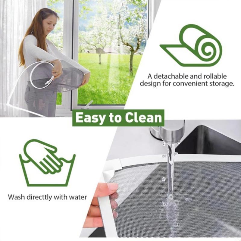 Adjustable Fiberglass Insect Window Screen Adhesive Easy Installation