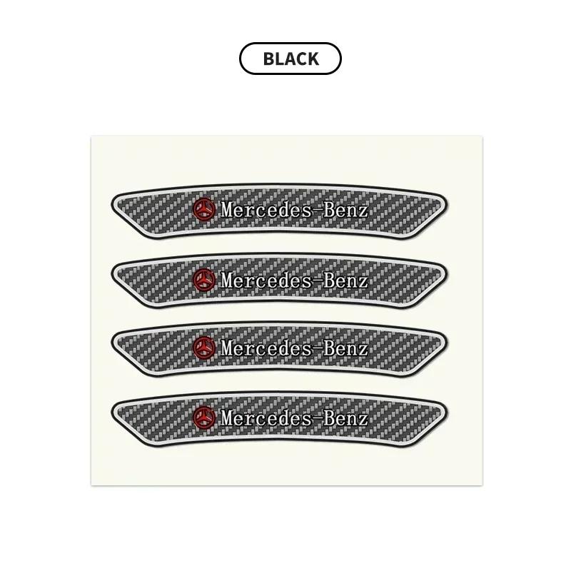 AABIG1 4PCS Carbon Fiber Car Motorcycle Wheel Rim Decorative Stickers for Mercedes Benz W204 W205 AMG E210 E211 E212 E213 E214 W222