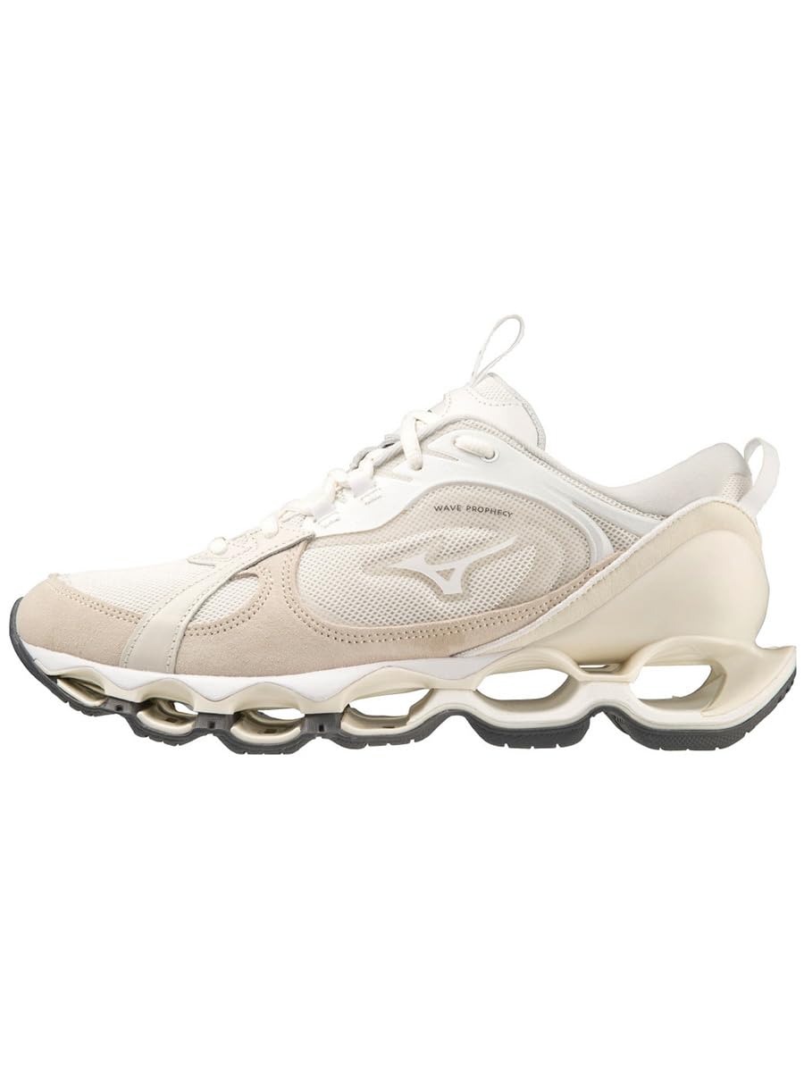 

Mizuno Wave Prophecy B2 Perfect for and Ivory and Size 2E Sneakers, Commuting, School, Lifestyle, Casual, White, 25.5 cm,