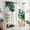 2 Pieces Tropical Monstera Leaf Print Pattern Curtains   Polyester Fabric   Suitable for Bedroom Living Room Decoration