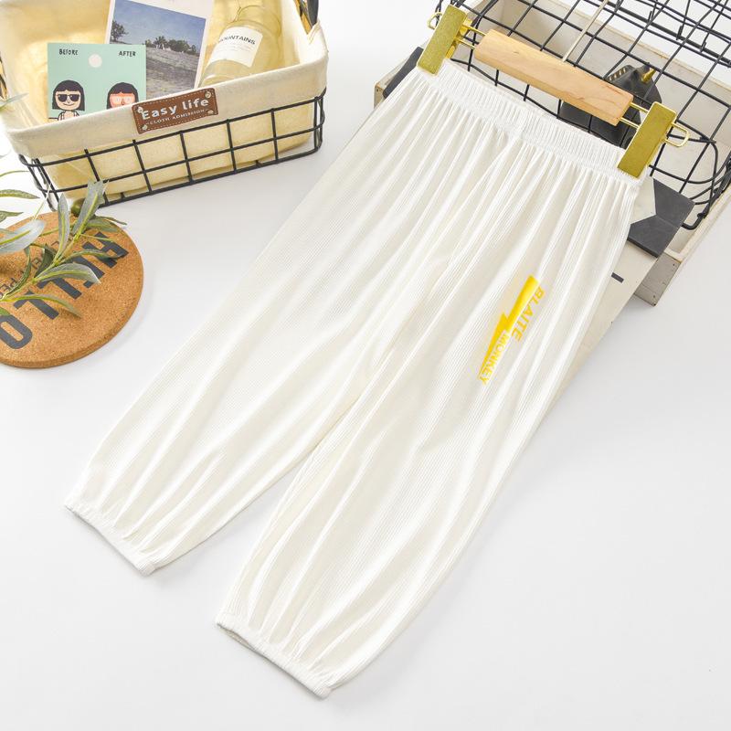 Kids' Anti-Mosquito Cotton Pants: Summer Cool, Lightweight, Versatile Casual Wear for Boys and Girls