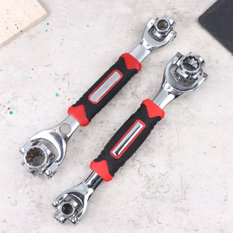 52/48 In 1 Hand Spline Bolts Sleeve Works Set Universal Ratchet Socket Multipurpose Wrench With 360 Degree Rotation