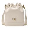 New MLB Blended Material Bucket Bags Crossbody Bag, Shoulder Bag Regular Women's White 7ACRMD65N-50CRM