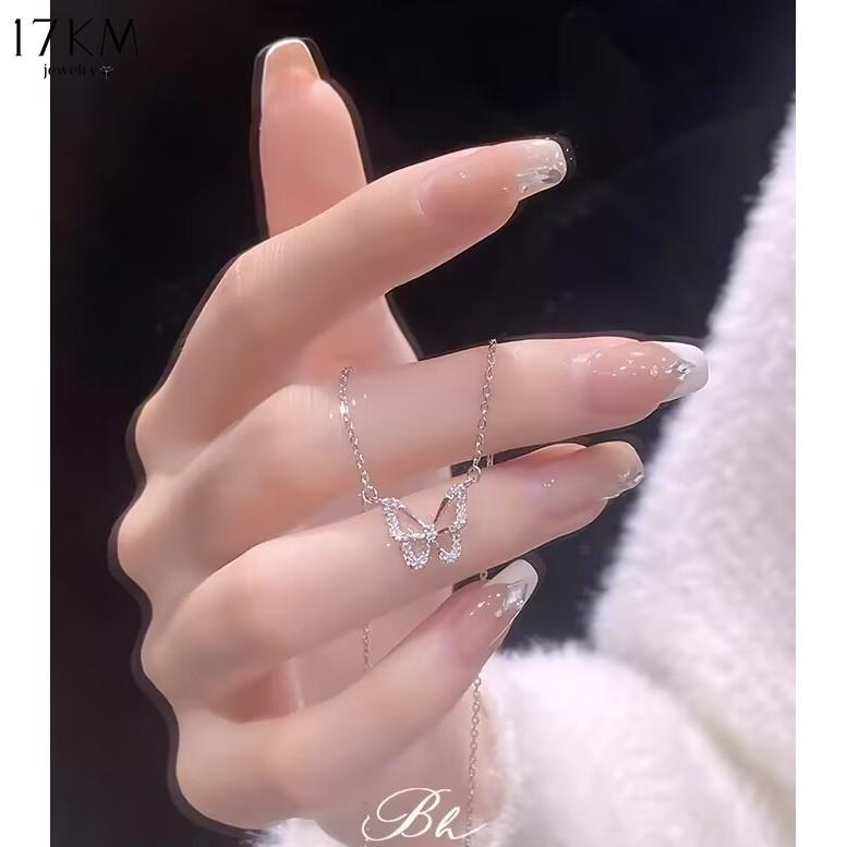 17KM Collares Sencillos de Plástico con Conchas para Mujer Elegante Cadena Choker de Cristal Colgante Accesorios Joyería