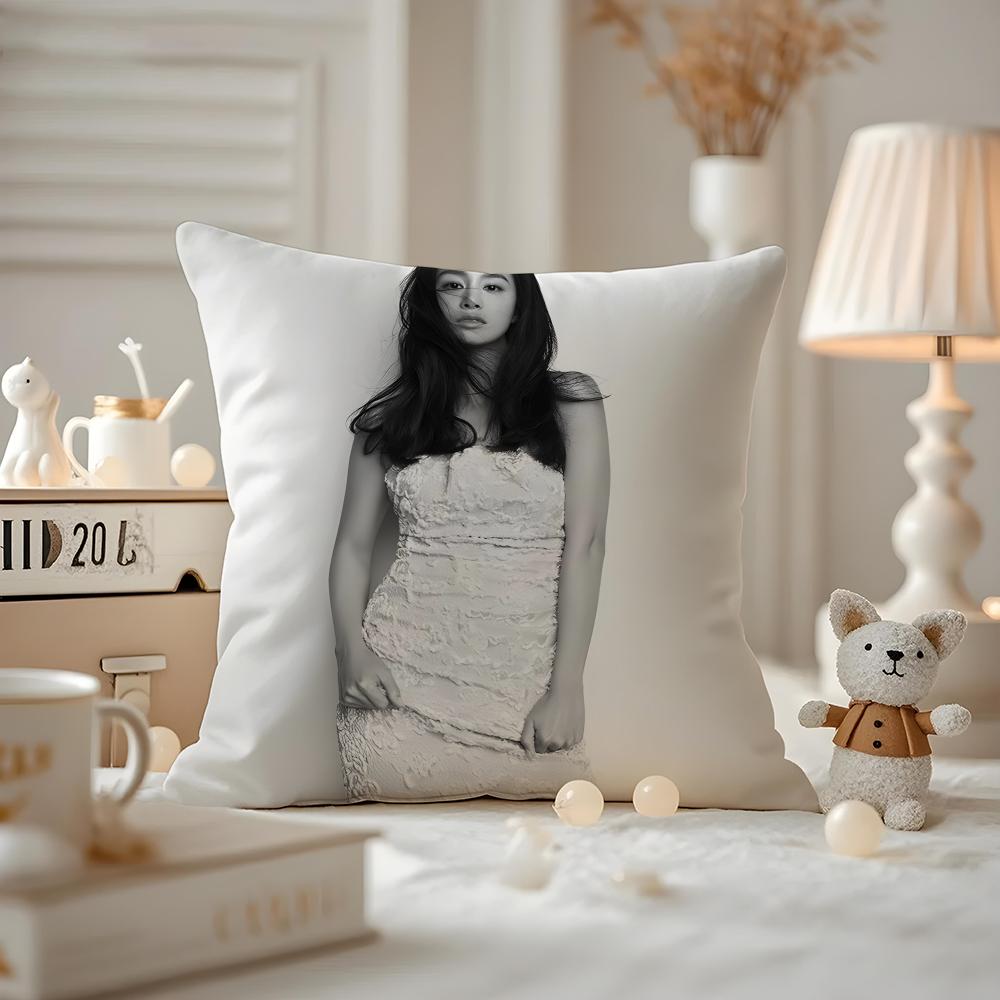 Kim Taehee Actress Cushion Cover Pattern Printed Pillowcase For Living Room Sofa Cushion Cover & Bedroom Decor